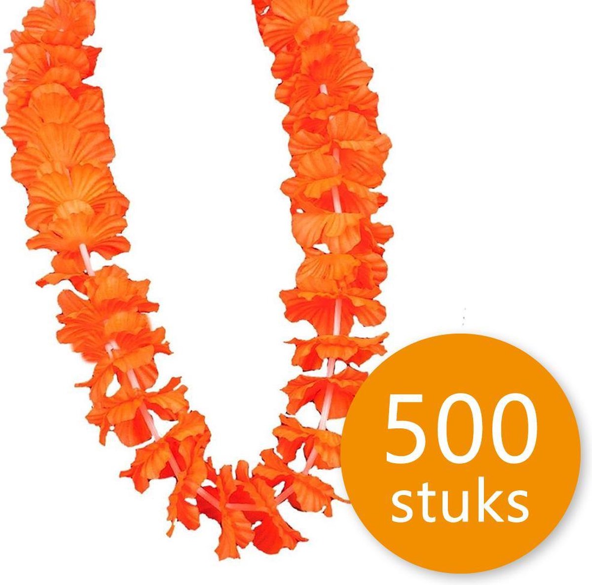 500 stuks Oranje Krans Hawaii | Oranje Feestartikelen | Feestkleding EK Voetbal 2021